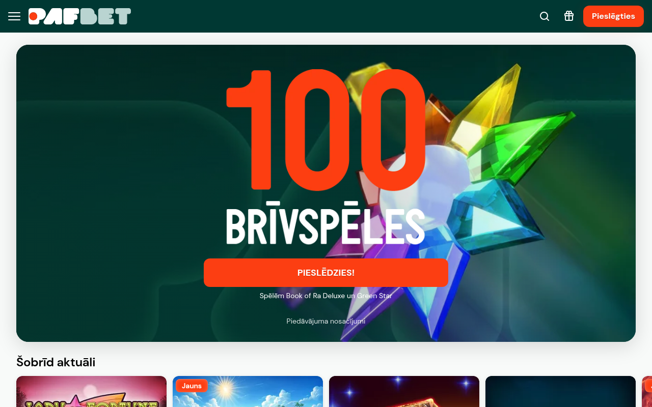 Pafbet piedāvājums